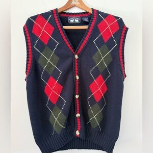 Woods & Gray Vintage Mens argyle sweater vest in size large